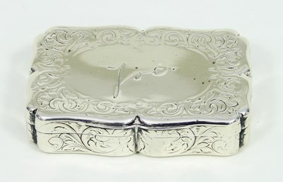 Lot 509 - A Victorian silver snuff box, Nathaniel Mills,...