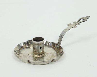 Lot 531 - A 19th Century miniature silver chamberstick,...