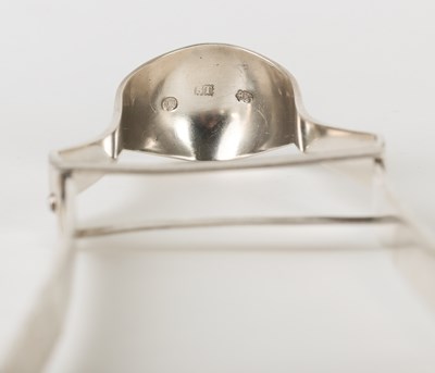 Lot 552 - A pair of Irish silver asparagus tongs,...
