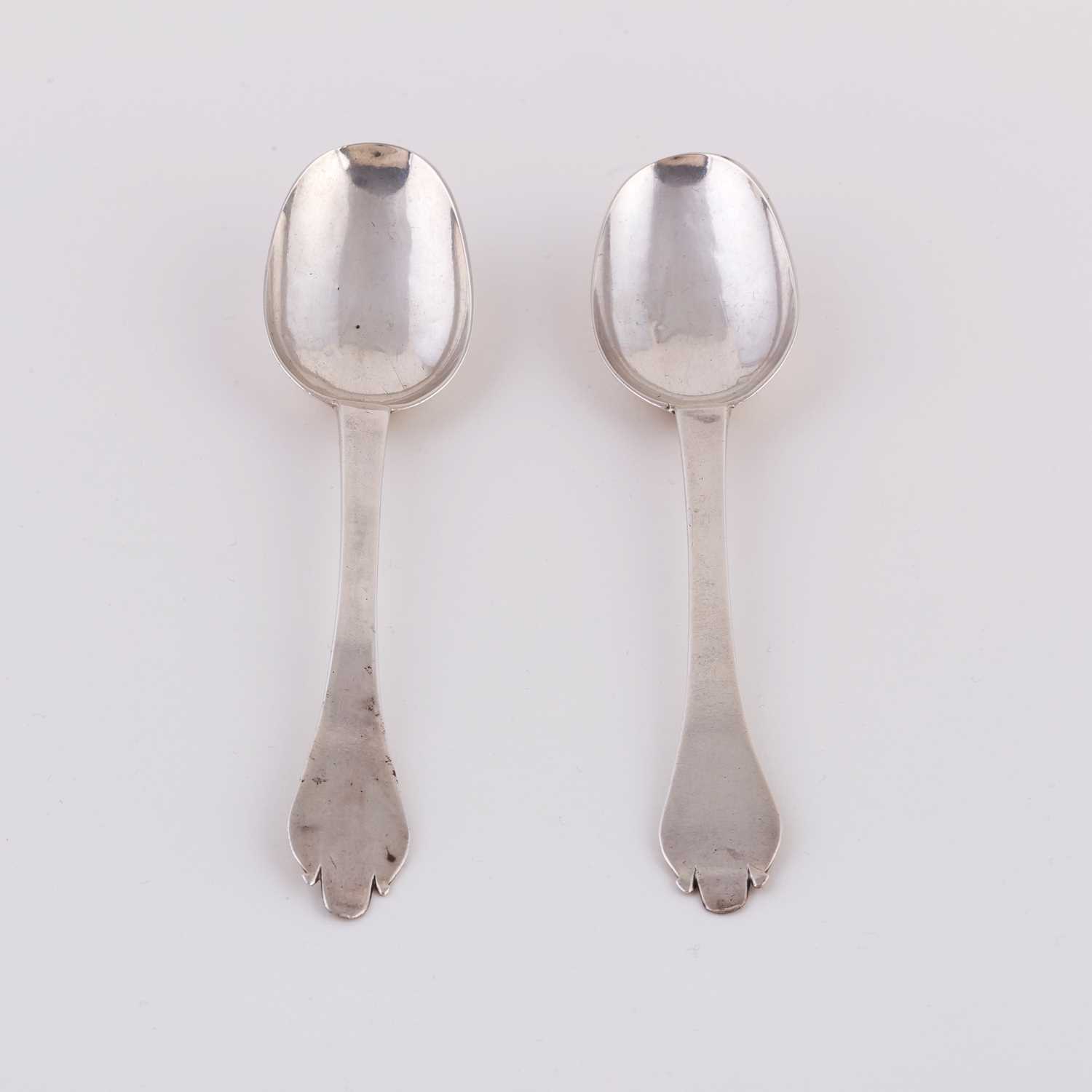 Lot 561 - A pair of Irish provincial silver trefid...