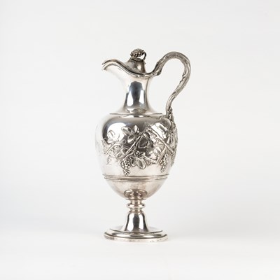 Lot 579 - A Victorian silver claret jug, John Samuel...