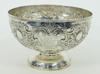 Lot 636 - A silver rose bowl, W M & S, Sheffield 1900,...