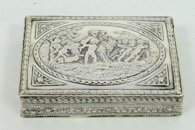 Lot 663 - A German .800 standard silver trinket box, the...