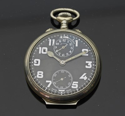 Lot 699 - A Zenith alarm function watch, the black...