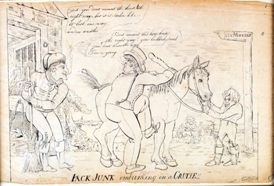 Lot 715 - George Cruikshank/Jack Junk Embarking on a...