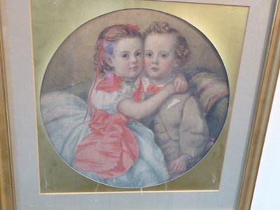 Lot 774 - English School/Two Children Embracing/a...