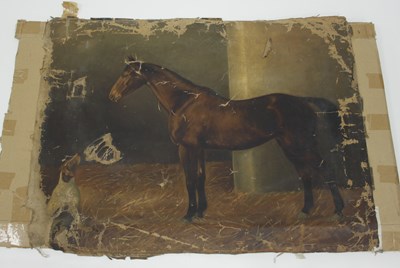 Lot 812 - English School/Study of a Horse in a...