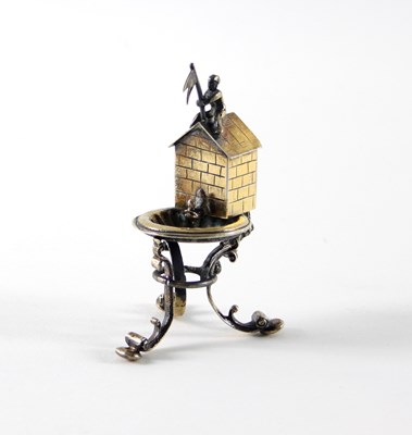 Lot 8 - A 19th Century Dutch silver gilt water closet,...