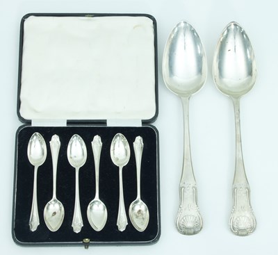 Lot 41 - A pair of Scottish silver table spoons,...