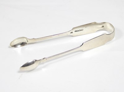 Lot 59 - A pair of Irish silver sugar tongs, J Smyth,...