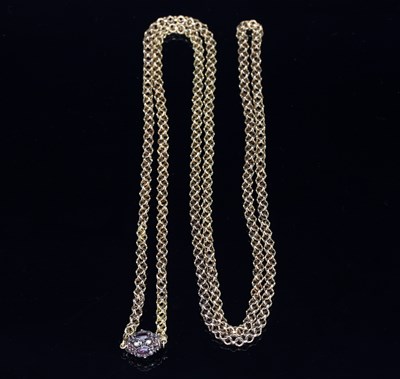 Lot 154 - A 1980s 14ct gold fancy link guard chain, the...