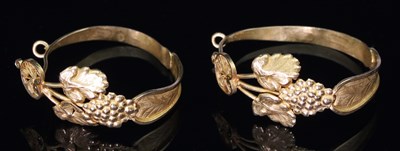 Lot 168 - A pair of Swedish 18ct gold hoop earrings,...