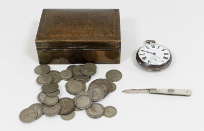 Lot 188 - A silver pocket watch, London 1883, the enamel...