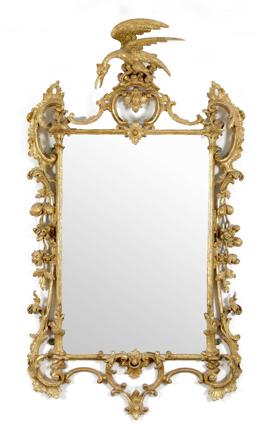 Lot 276 - An 18th Century carved giltwood mirror with...