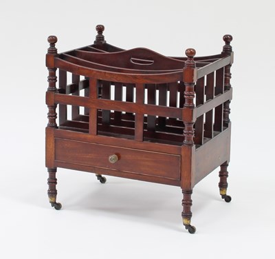 Lot 288 - A 19th Century mahogany Canterbury, fitted a...