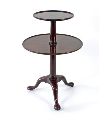 Lot 293 - A George III mahogany two-tier dumb waiter on...