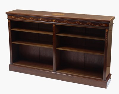 Lot 314 - An Edwardian mahogany bookcase, Edwards &...