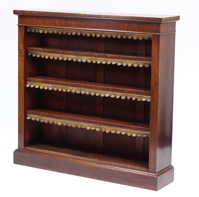 Lot 316 - A Victorian mahogany bookcase with plain...