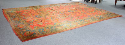 Lot 319 - An extremely large Turkish carpet of crimson...