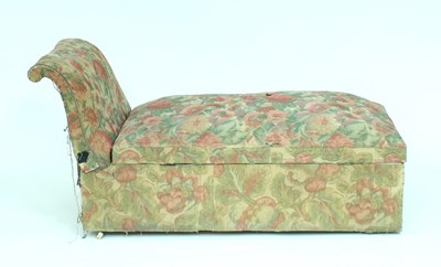 Lot 355 - A upholstered box ottoman with floral...