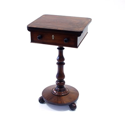 Lot 377 - A Victorian mahogany side table, with rosewood...