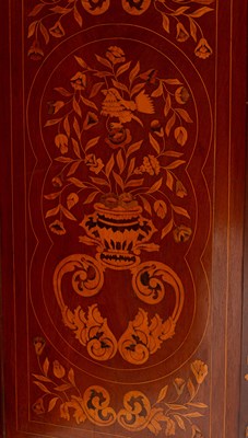 Lot 369 - A pair of early 19th Century Dutch marquetry three-panel two-fold screens