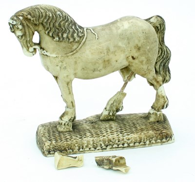 Lot 417 - An Italian 18th Century wax model of a horse,...