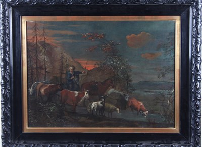 Lot 430 - Late 18th Century School/Drover with Cattle...