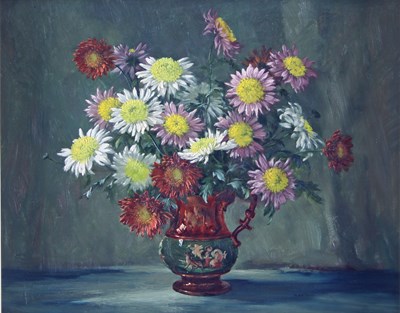 Lot 442 - Elizabeth Bridge/Chrysanthemums in a Lustre...