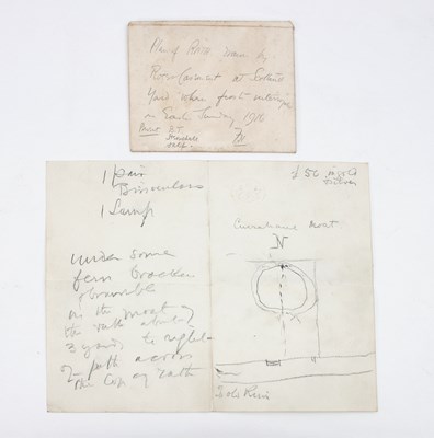 Lot 525A - An original sketch-map in Roger Casement's...