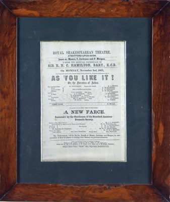 Lot 596 - A Royal Shakespearean Theatre Advertisement...