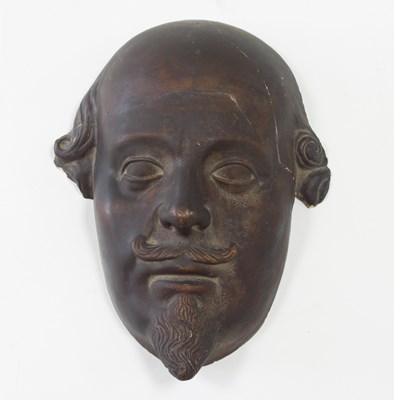 Lot 610 - A 19th Century plaster relief mask of William...