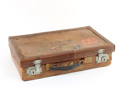 Lot 625 - A leather dressing case, initialled H.A.C.,...