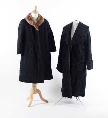 Lot 638 - A lady's astrakhan coat, full length with...