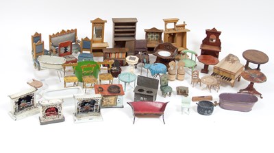 Lot 651 - A quantity of dolls house furniture, to...