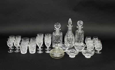 Lot 684 - A set of cut glass drinking glasses and a cut...