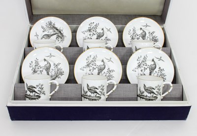 Lot 694 - A Royal Worcester coffee service in the...