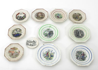 Lot 696 - Ten various 19th Century Nursery plates, to...