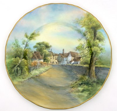 Lot 708 - A Royal Worcester plate, King John's Bridge...