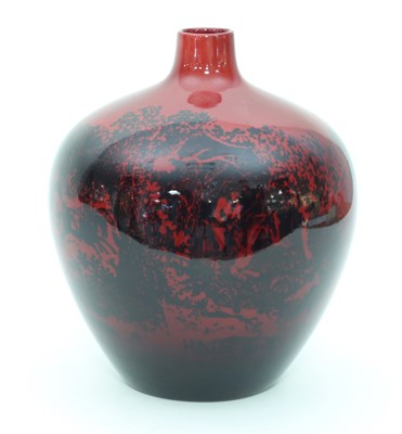 Lot 720 - A Royal Doulton flamb?© woodcut vase,...