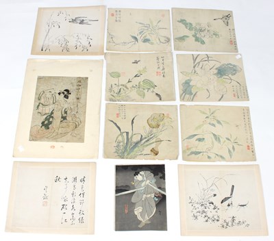 Lot 733 - A quantity of Chinese and Japanese wood block...