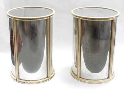 Lot 18 - A pair of Italian 1960s drum type side tables,...