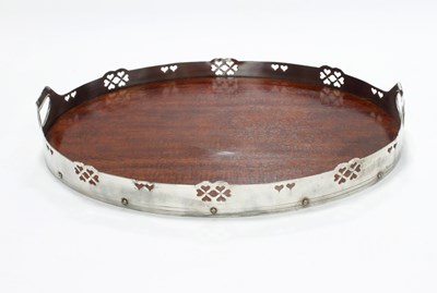 Lot 64 - Murrle Bennett & Co/A white metal tray, with...