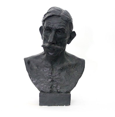 Lot 71 - Kennerley Edward Cowling/Bust of a Moustached...