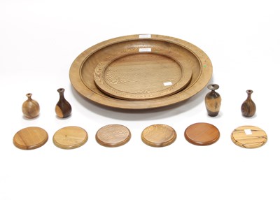 Lot 75 - Dennis French/A turned wood charger, 43cm...