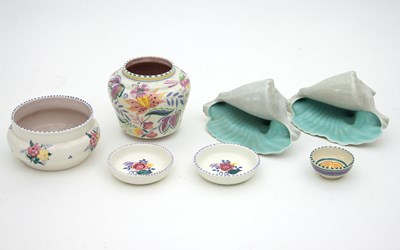 Lot 87 - A group of Poole Pottery to include a jar...