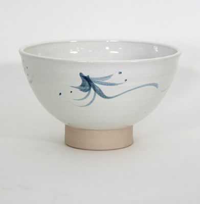 Lot 122 - Russell Collins/A stoneware bowl in a white...