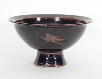 Lot 123 - Russell Collins/A stoneware Tenmoku bowl with...