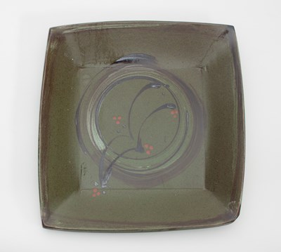 Lot 128 - Russell Collins/A stoneware green glazed...