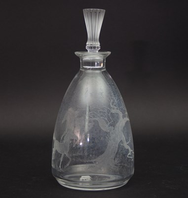 Lot 140 - Anne Dybka for Lalique/A glass decanter and...